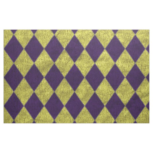 Paarse & Gold Jester Harlequin Stof (Fat Quarter)