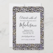 Paarse Gold Leopard-printer Kaart (Voorkant)