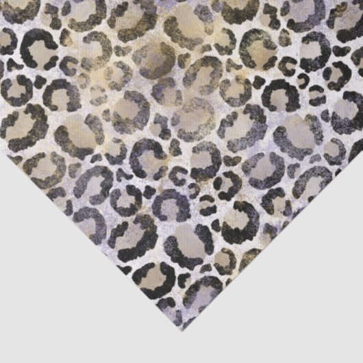 Paarse Gold Leopard-printer Tissuepapier (Detail)
