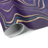 PAARSE GOLD MARBLE BIRTHDAY WEDDING WRAP CADEAUPAPIER (Rol Hoek)
