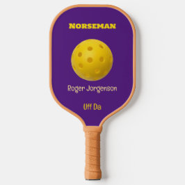 Paarse Gold Norseman Custom Uff Da Pickleball Paddle
