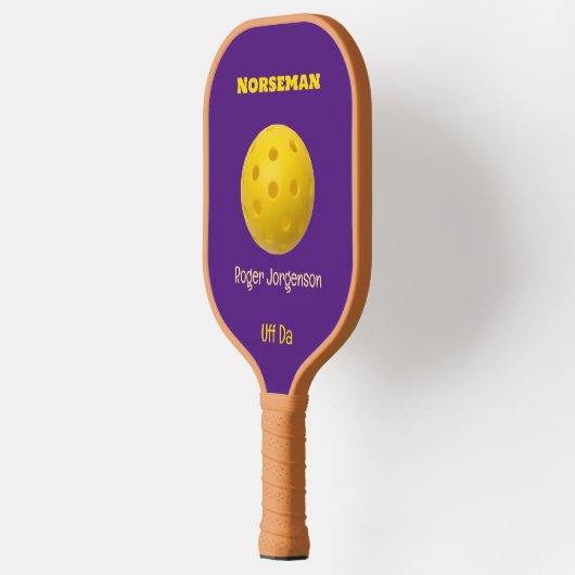 Paarse Gold Norseman Custom Uff Da Pickleball Paddle (Links)