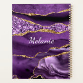 Paarse Gold Planner met aangepaste naam (Achterkant)