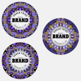 Paarse Gold Royal Gothic Steampunk Alt Brand Labels
