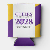 Paarse Gold School College University Afstuderen Blikjeskoeler (Voorkant)