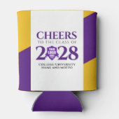 Paarse Gold School College University Afstuderen Blikjeskoeler (Achterkant)