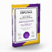 Paarse Gold School College University Afstuderen Fotoblokken (Links)