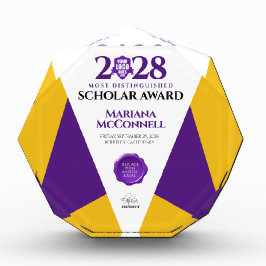 Paarse Gold School College University Afstuderen Fotoblokken