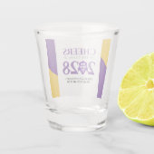 Paarse Gold School College University Afstuderen Shot Glas (Achterkant)