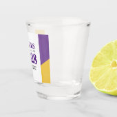 Paarse Gold School College University Afstuderen Shot Glas (Rechts)