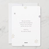 Paarse Gold Snowflake Foto Merry-kerstkaarten Feestdagenkaart (Achterkant)