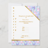 PAARSE GOLD WHITE MERMAID PARTY BACHELORETTE KAART (Voorkant)