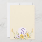 Paarse Golden Floral Waterverf Engagement Party Kaart (Achterkant)