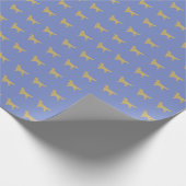 Paarse Golden retriever met gouden glitter Cadeaupapier (Hoek)