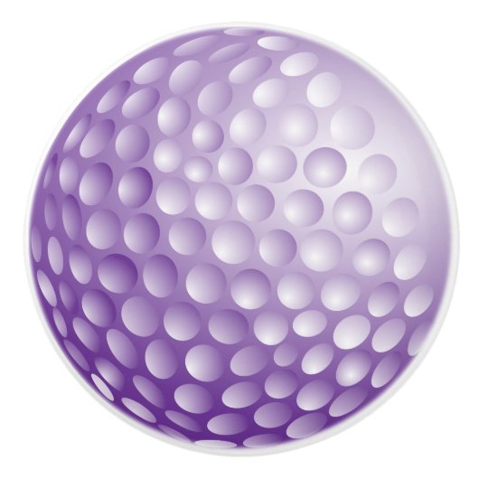 Paarse Golf Ball Keramische Knop (Voorkant)
