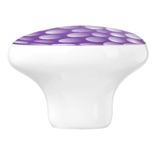 Paarse Golf Ball Keramische Knop (Zijkant)