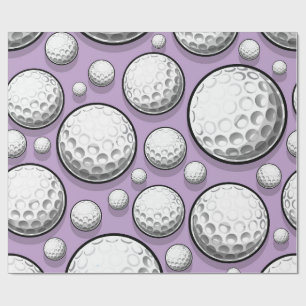 Paarse Golf Feestje Cadeaupapier