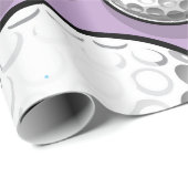 Paarse Golf Feestje Cadeaupapier (Rol Hoek)