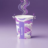 Paarse Golf Patroon Papieren Bekers