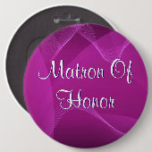 Paarse golfmatron ronde button 6,0 cm (Voorkant /achterkant)