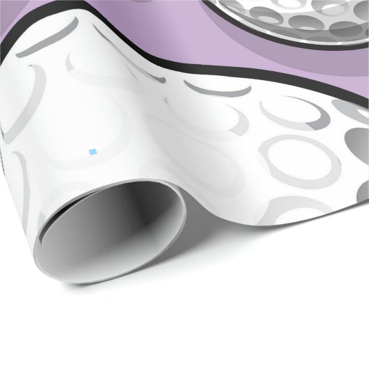 Paarse golfpartij cadeaupapier (Rol Hoek)