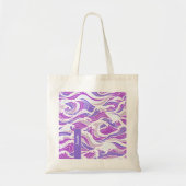 Paarse Golfpatroon Tote Bag (Voorkant)