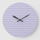 Paarse golfpatroon wandklok (Voorkant)