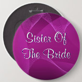 Paarse golfzuster van de bride ronde button 6,0 cm (Voorkant /achterkant)