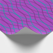 Paarse golven cadeaupapier (Hoek)