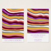 Paarse golven die Ketting-juwelen-display Kaart ve (Voorkant /achterkant)