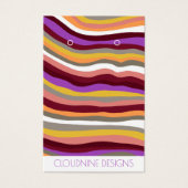 Paarse golven die Ketting-juwelen-display Kaart ve (Voorkant)