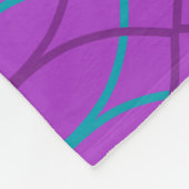 Paarse golven fleece deken (Hoek)