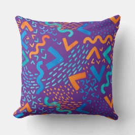 Paarse golven heldere Abstracte Waterverven Kussen