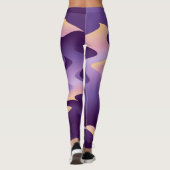 Paarse golven leggings (Achterkant)