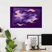 Paarse golven poster (Thuiskantoor)