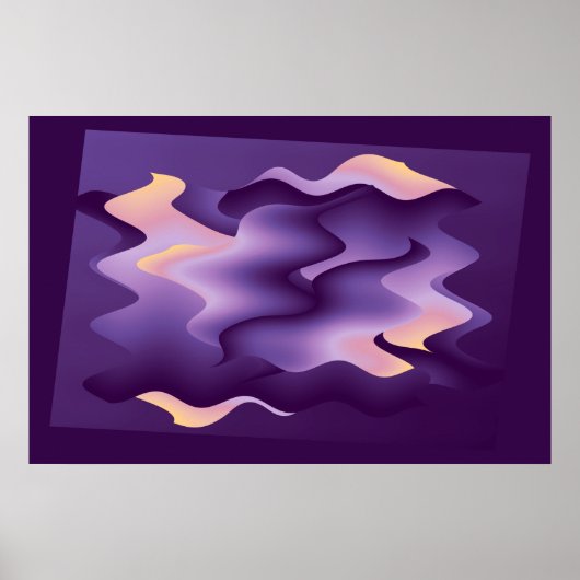 Paarse golven poster (Voorkant)