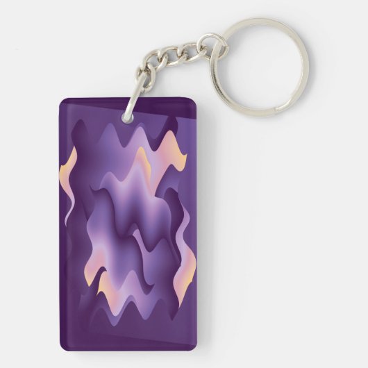 Paarse golven sleutelhanger (achterkant)