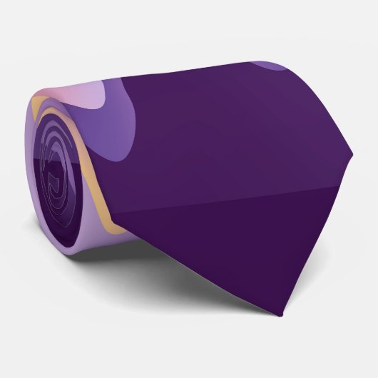 Paarse golven stropdas (Opgerold)