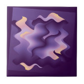 Paarse golven tegeltje (Voorkant)