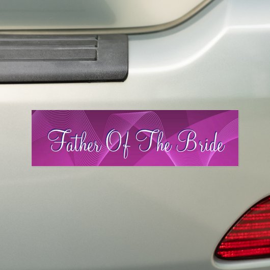 Paarse golven vader van de bride bumpersticker (Op auto)