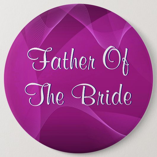 Paarse golven vader van de bride ronde button 6,0 cm (Voorkant)