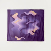 Paarse golven wandkleed (Voorkant (horizontaal))