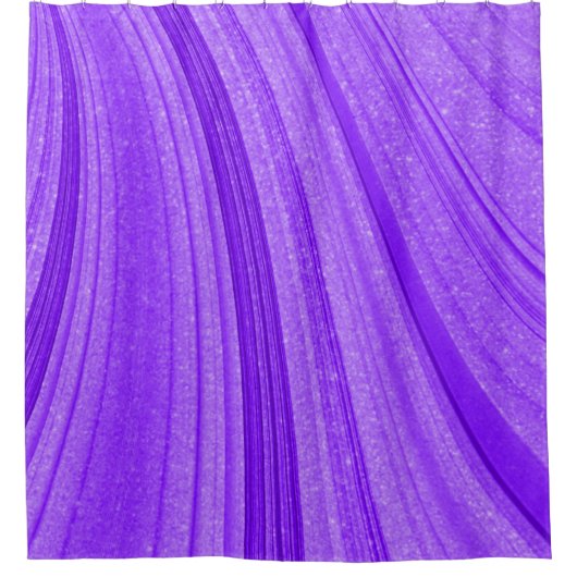 Paarse golvende glitter douchegordijn (Voorkant)