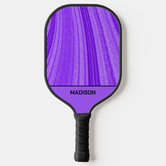 Paarse golvende glitter pickleball paddle (Achterkant)