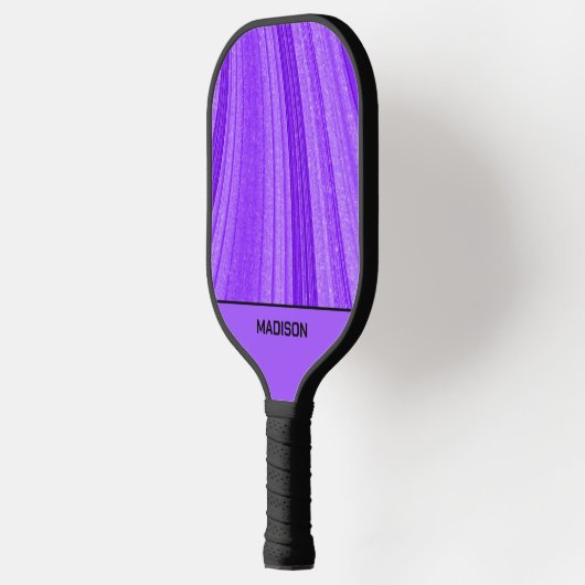 Paarse golvende glitter pickleball paddle (Links)