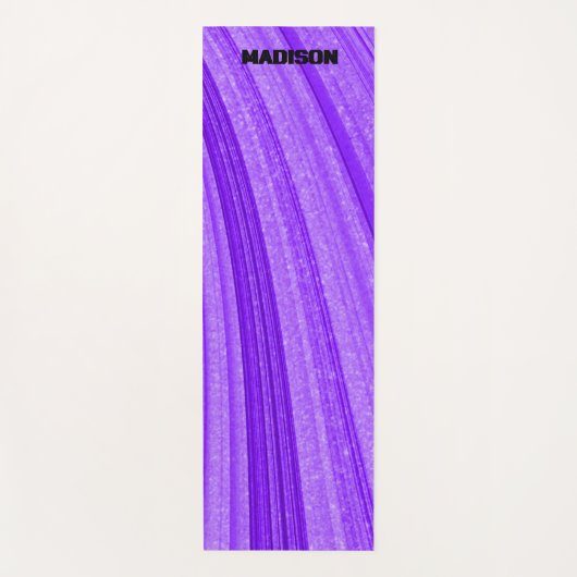 Paarse golvende glitter yogamat (Voorkant)