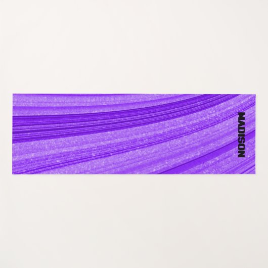 Paarse golvende glitter yogamat (Voorkant (horizontaal))
