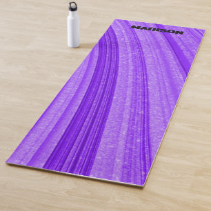 Paarse golvende glitter yogamat