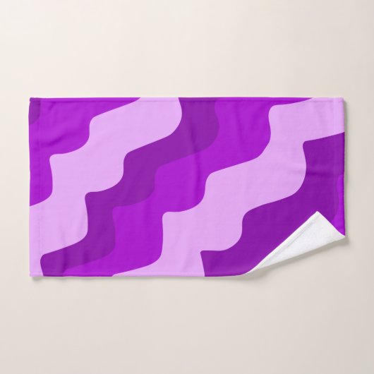 Paarse golvende oceaangolven gradiënt bad handdoek (Handdoek)