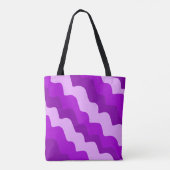 Paarse golvende oceaangolven gradiënt tote bag (Achterkant)